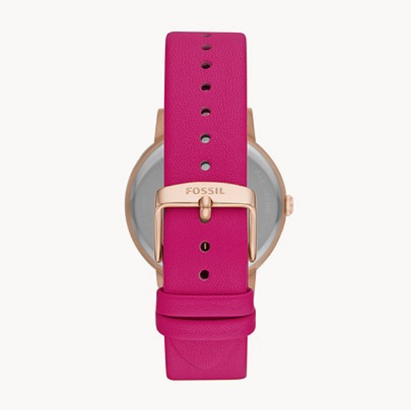 🌼 NWT Fossil hot pink leather watch - Picture 2 of 6
